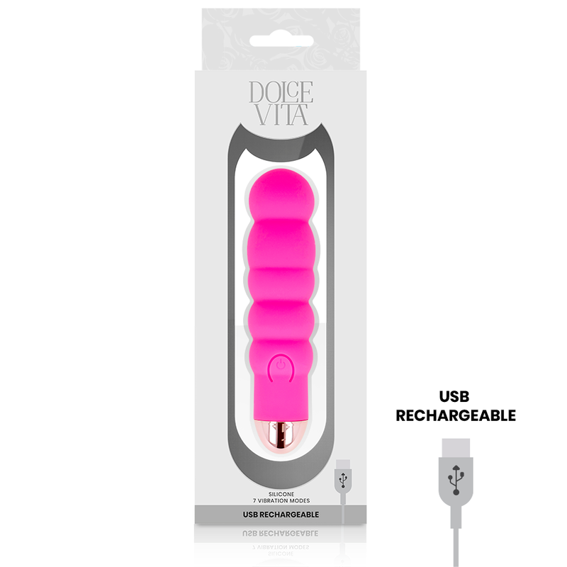 Mini Vibromasseur Dolce Vita Rose 7 Vitesses - Dolce Vita