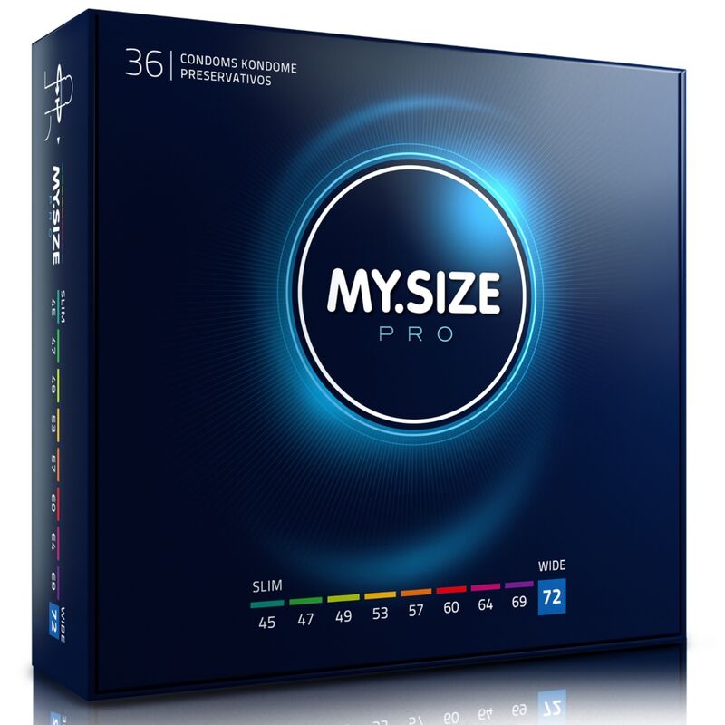 My Size Pro – Préservatifs Grande Taille 72 mm – Boîte de 36 pièces