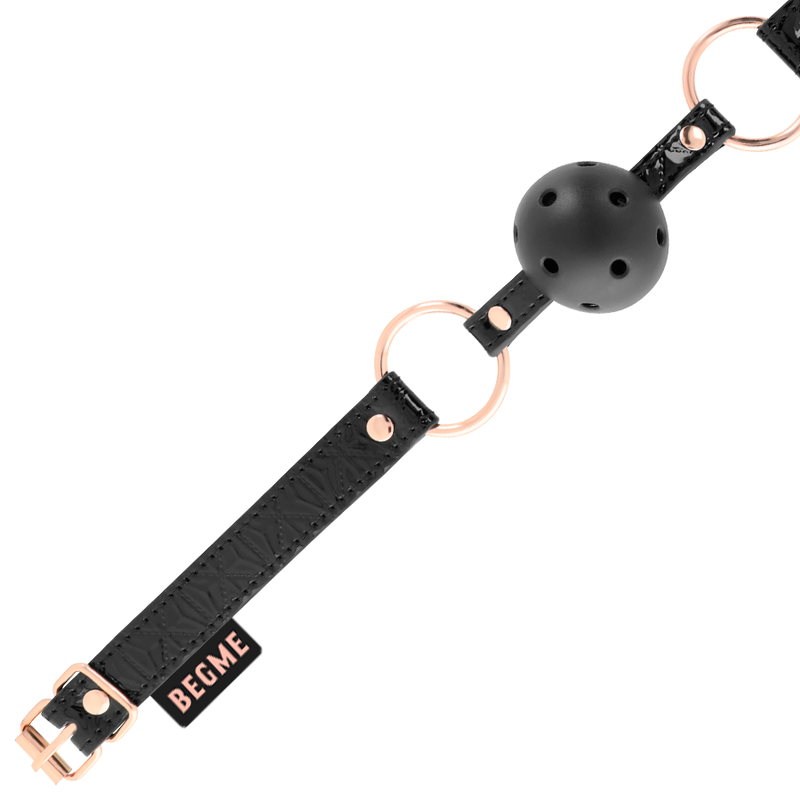 Begme - black edition ball gag cuir vegan