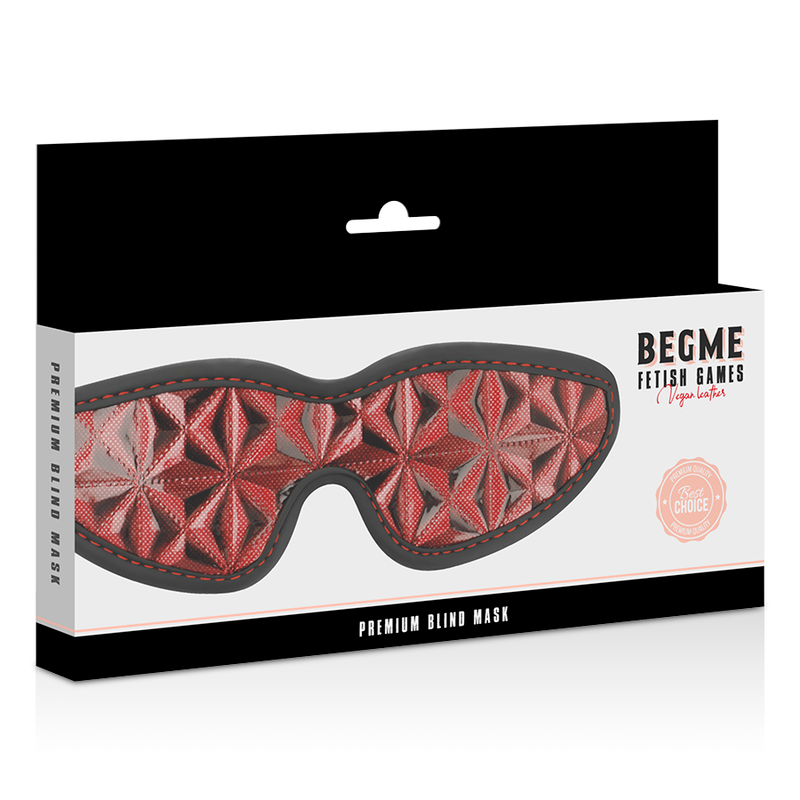 Fetish Submissive - Masque intégral BDSM en cuir végan - Rouge