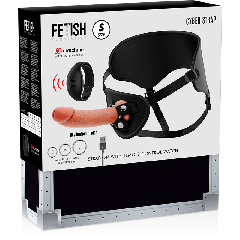 Fetish Submissive - Gode Ceinture Vibrant avec Télécommande / 15,5 cm