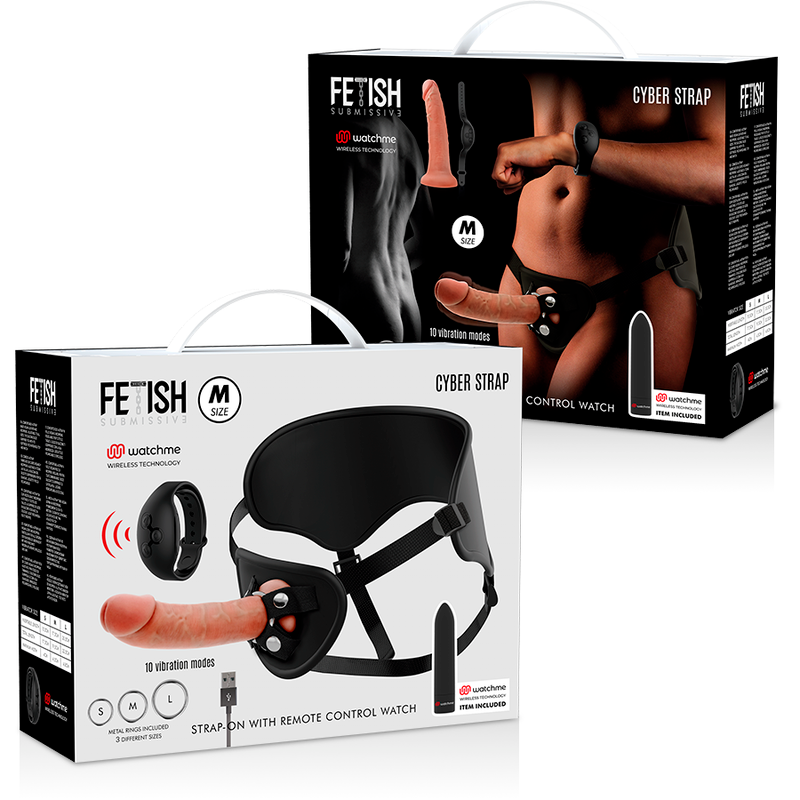 Fetish Submissive - Gode Ceinture Vibrant avec Télécommande / 17,5 cm