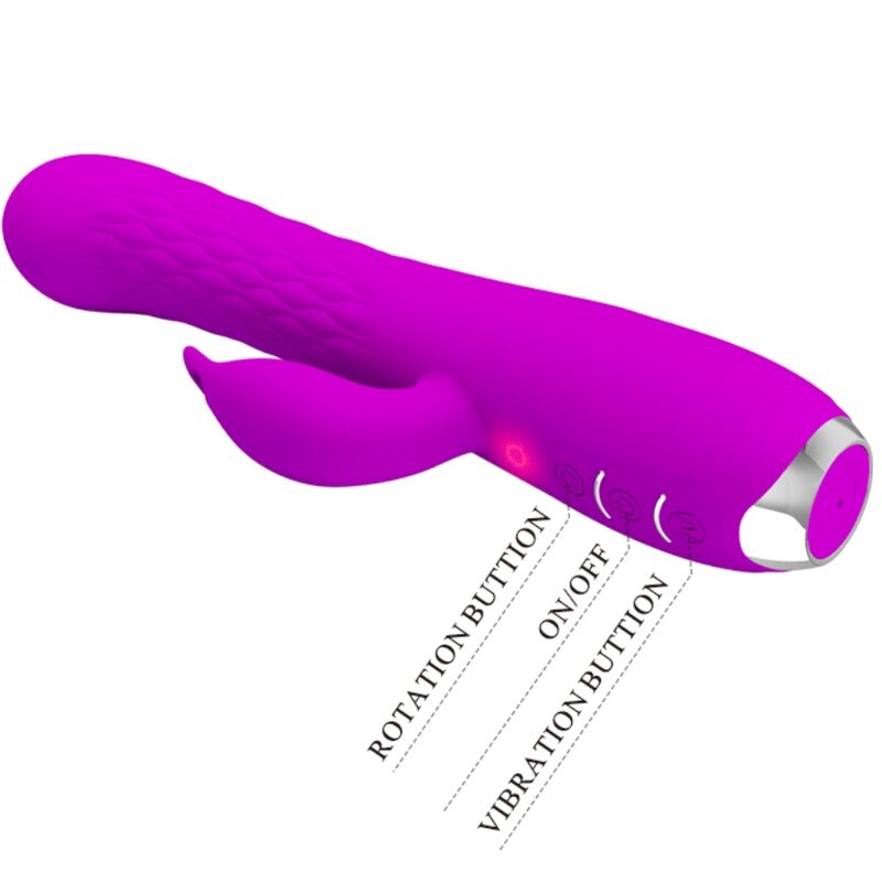 Vibromasseur Rabbit Molly Rotatif Violet - Pretty Love