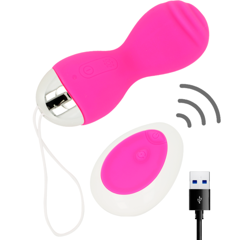 Ohmama – Oeuf Vibrant avec Télécommande Rechargeable – Rose