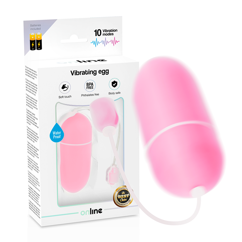 Online – Oeuf Vibrant silencieux avec 10 modes de vibration – Rose