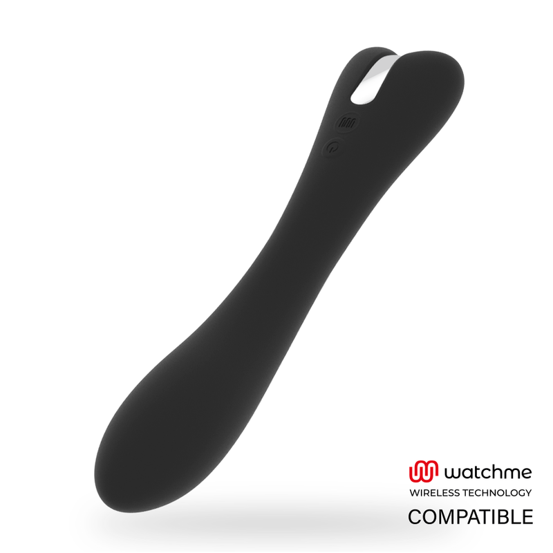 Vibrateur Ryan Noir et Argent Compatible Watchme - Brilly Glam