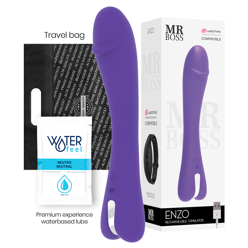 Mr boss - enzo vibrateur watchme technologie sans fil compatible