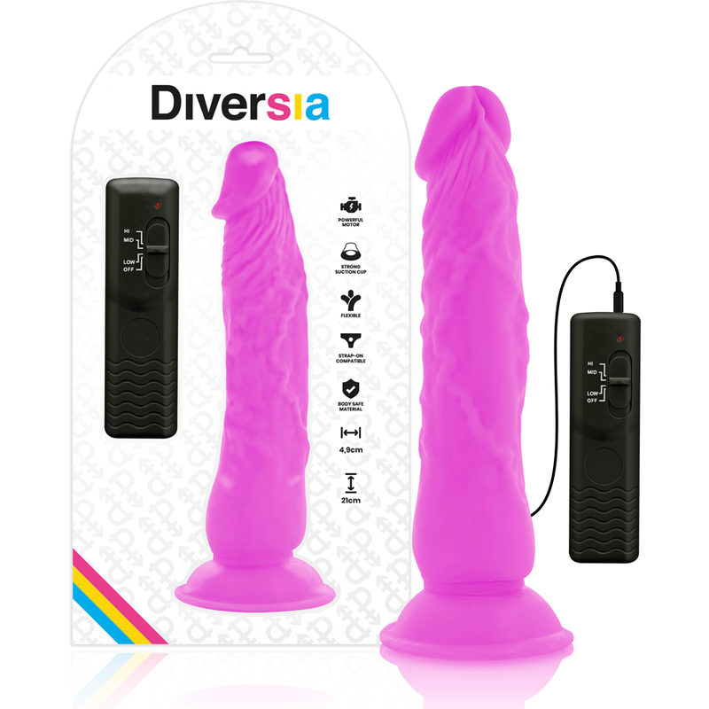 Gode Vibrant Diversia Flexible Violet 21cm - Diversia