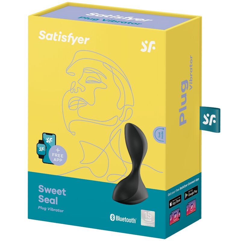 Plug Anal Vibrant Connecté Sweet Seal Noir - Satisfyer
