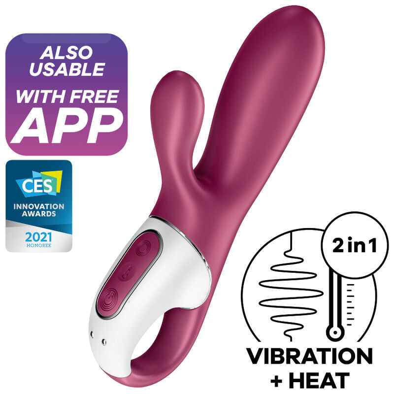 Vibromasseur Rabbit Chauffant Hot Bunny Rose - Satisfyer