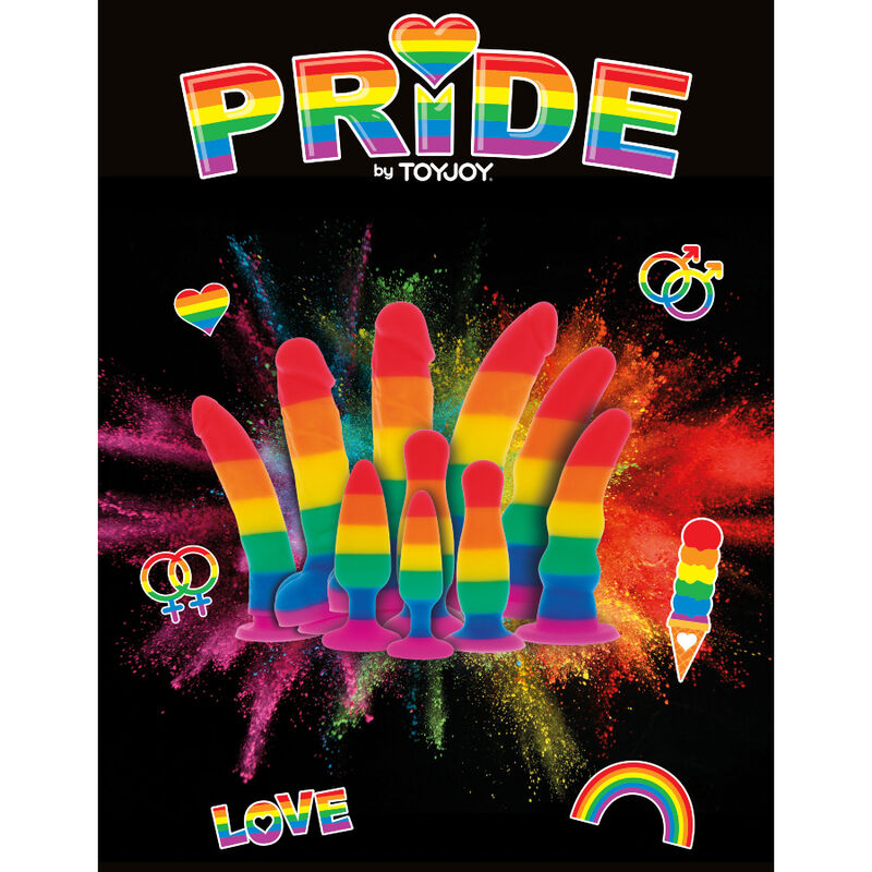 NS Novelties - Gode Ventouse Réaliste Couleur Pride / 19 cm