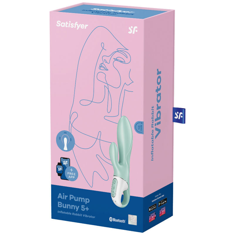 Vibromasseur Gonflable Air Pump Bunny 5+ Vert - Satisfyer