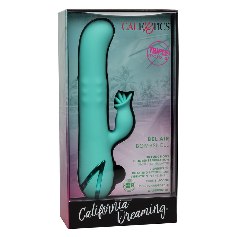 Vibromasseur Rabbit Bel Air Bombshell Vert - CalExotics