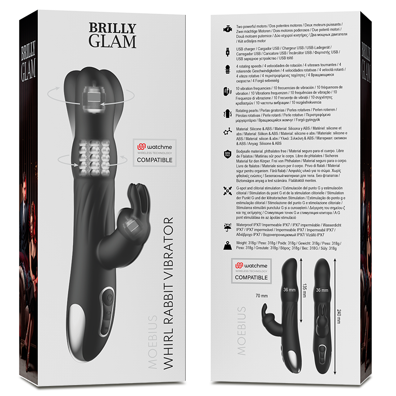 Vibromasseur Rabbit Moebius Noir - Brilly Glam