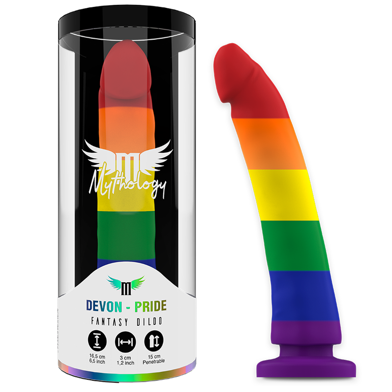 Farbenfroher Fantasy-Dildo Devon Pride M - Mythology