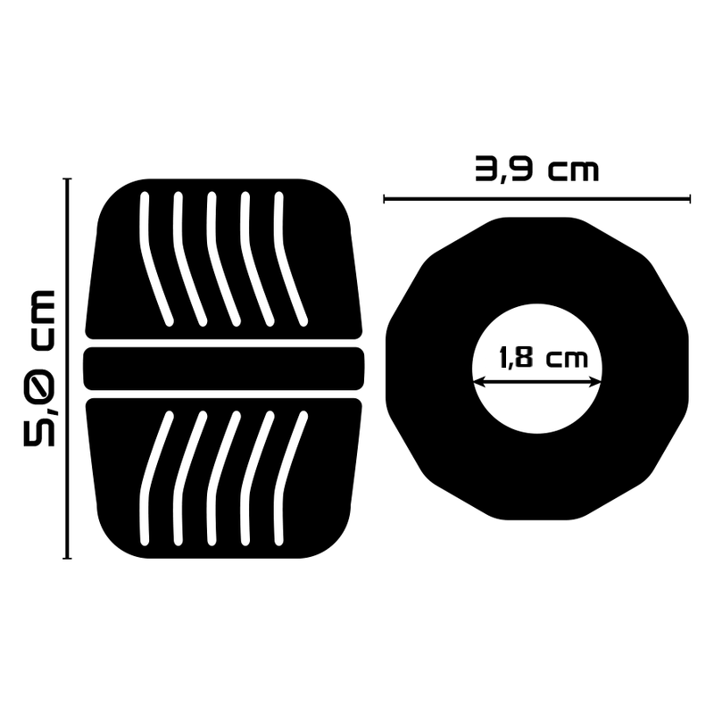 Anneau pénien super flexible PR11 5 cm noir - Powering - POWERING