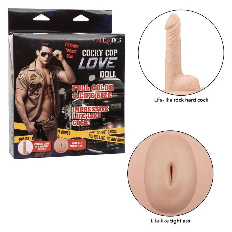 Poupée Gonflable Masculine Cocky Cop Love Doll - CalExotics