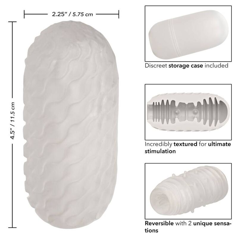 Masturbateur Stroker Côtelé Réversible Boundless - CalExotics
