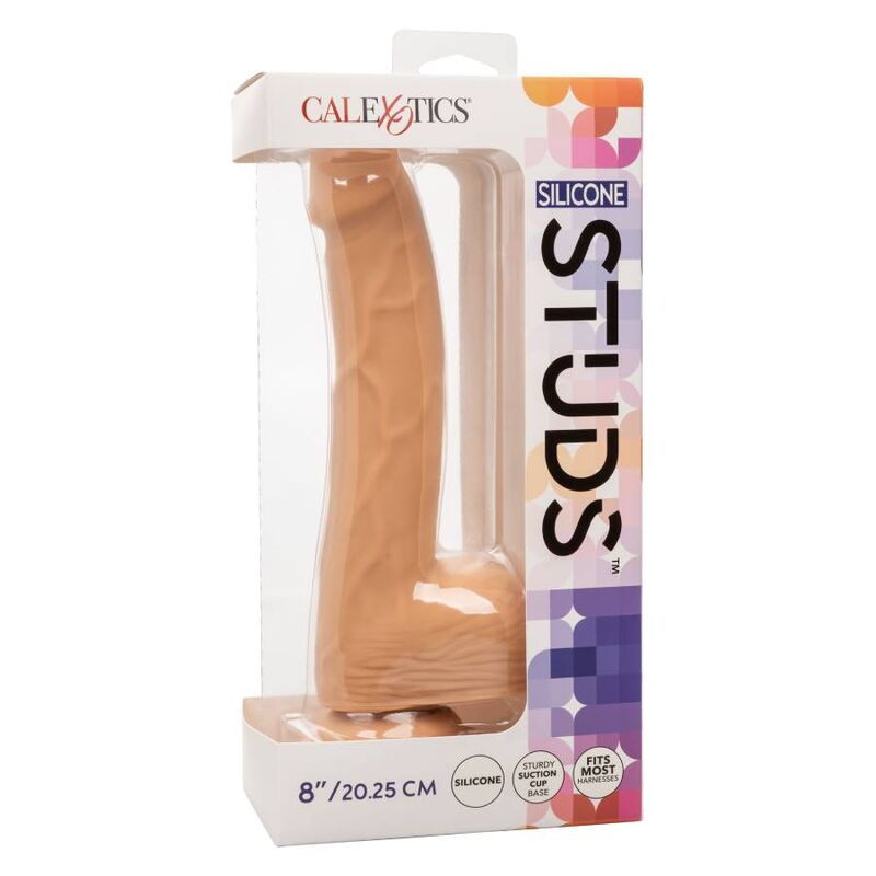 Gode Réaliste Courbé Silicone Studs 8 - CalExotics