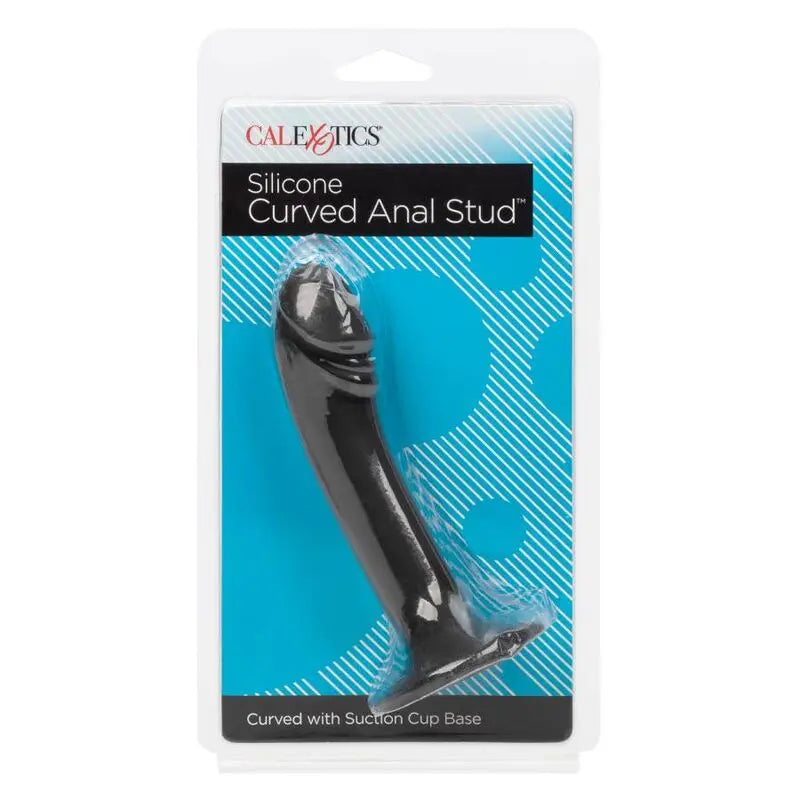 Plug Anal Courbé Stud Silicone avec Ventouse - CalExotics