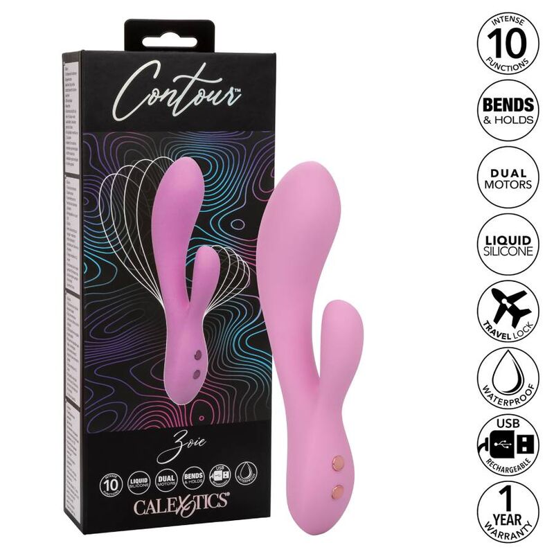 Vibromasseur Rabbit Contour Zoie Rose - CalExotics