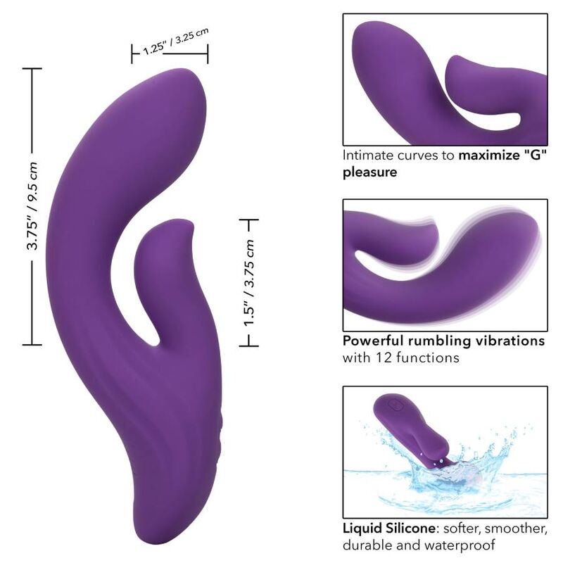 Vibromasseur Double Stimulation Stella Dual Pleaser Violet - CalExotics