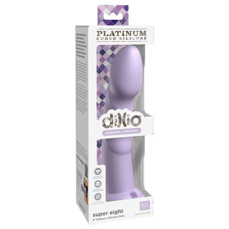 Gode Dillio Super Eight 20,32 cm Violet - Pipedream