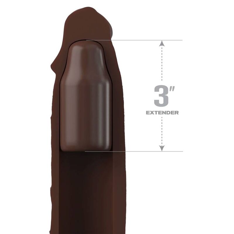 Gaine Pénienne Fantasy X-Tensions Vibrante 22,86cm - Marron