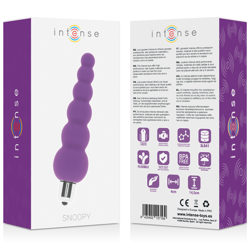 Vibromasseur Snoopy 7 Vitesses Lilas - Intense