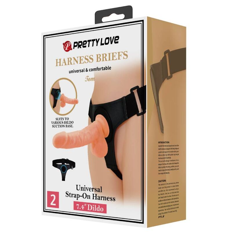 Pretty Love - Gode Ceinture avec Gode Ventouse Naturel / 20 cm