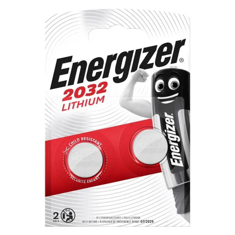 Piles Bouton Lithium CR2032 3V Lot de 2 - Energizer