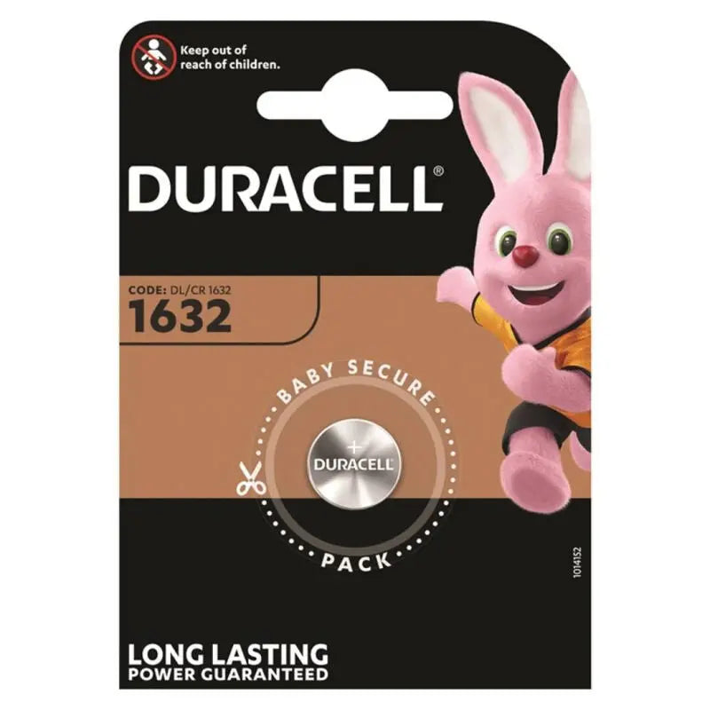 Pile bouton lithium CR1632 3V - Duracell - DURACELL