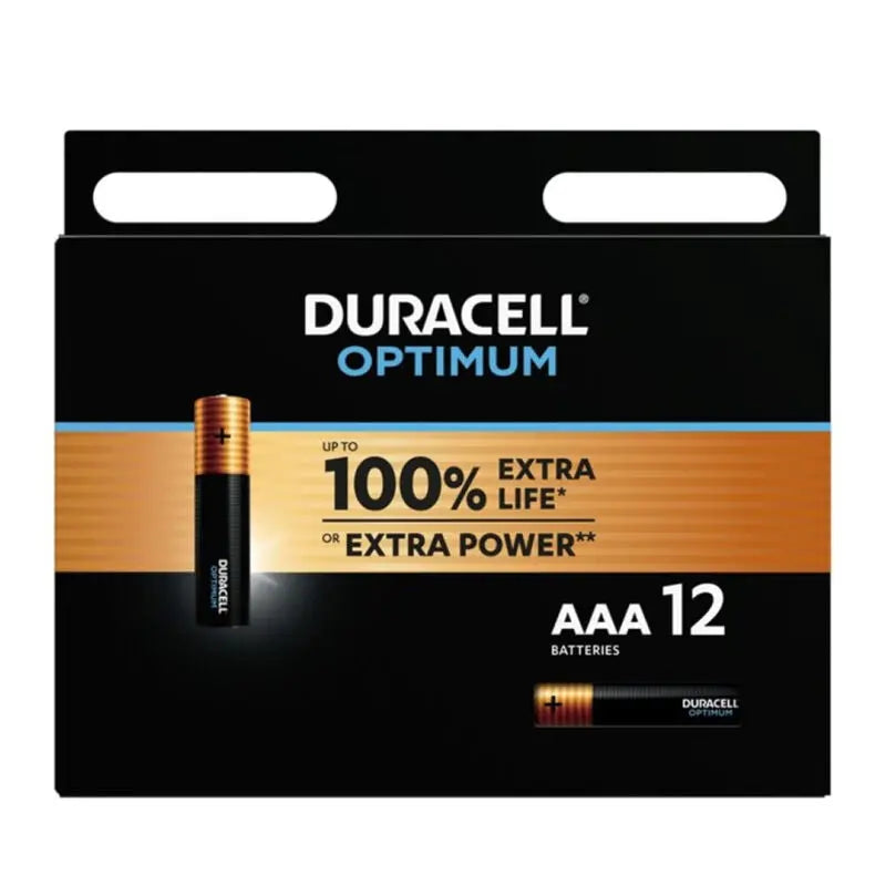 Piles alcalines Duracell Optimum AAA LR03 pack de 12 - Duracell - DURACELL