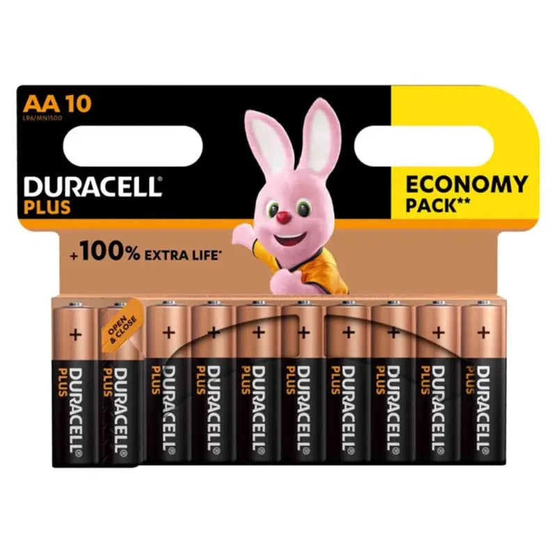 Piles alcalines AA LR6 Plus Power 100 lot de 10 - Duracell - DURACELL