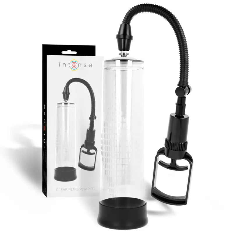 Pompe à Pénis Transparente 01 avec Manomètre - Intense
