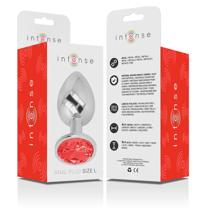 Bijou Anal Diamant Intense Rouge Taille L - Intense