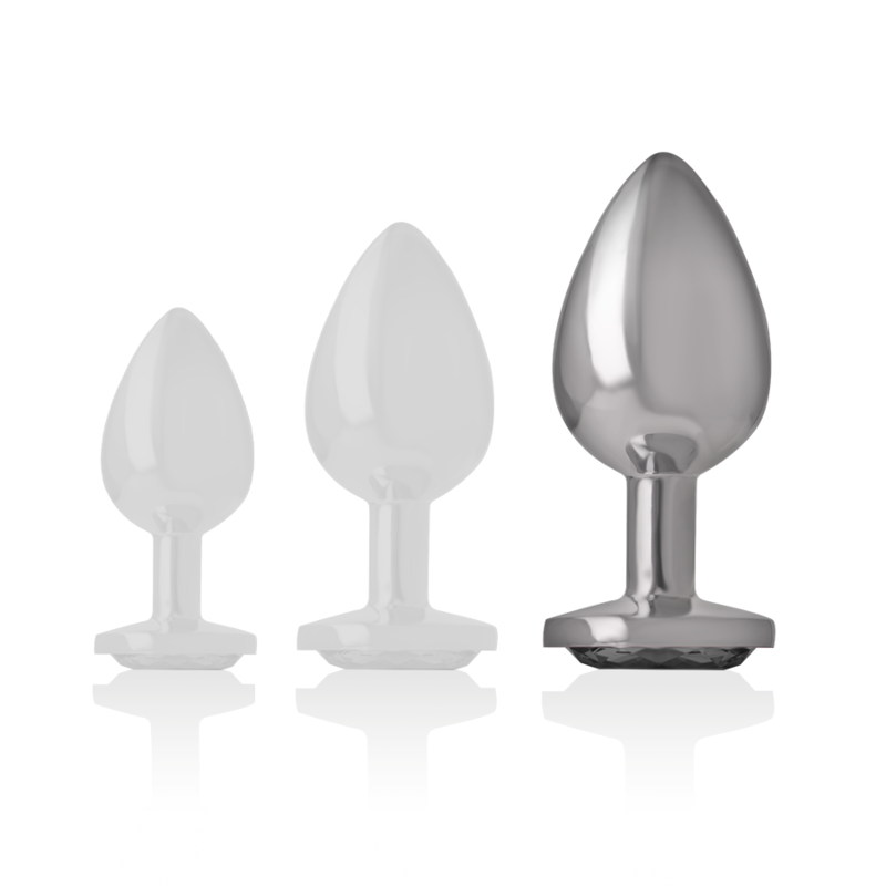 Plug Anal Bijou Intense Verre Noir Taille L - Intense