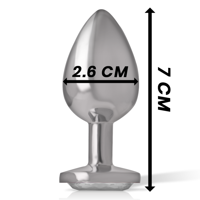 Plug Anal Bijou Intense Crystal Argent Taille S - Intense