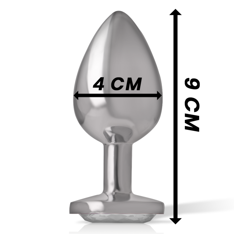 Plug Anal Métal Cristal Diamond Jewel Argent L - Intense
