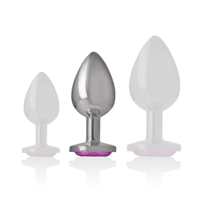 Plug Anal Métal Intense Cristal Rose Taille M - Intense