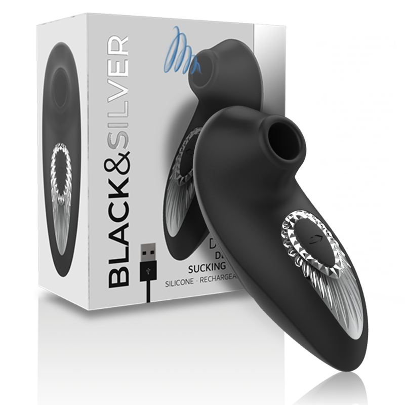 Stimulateur Clitoridien Drake Deluxe Sucking Vibe Noir - Black&Silver