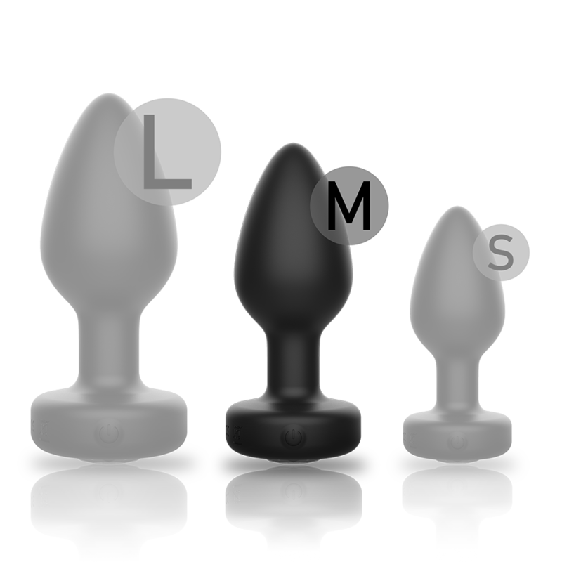 Ibiza - Plug Anal Vibrant en Silicone Taille M - Noir