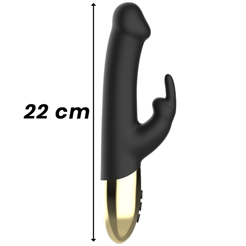 Vibromasseur Lapin Rotatif Ibiza Noir et Or - Ibiza