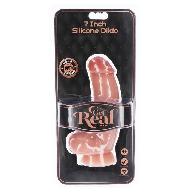 Gode Réaliste Get Real 18cm avec Testicules Couleur Chair