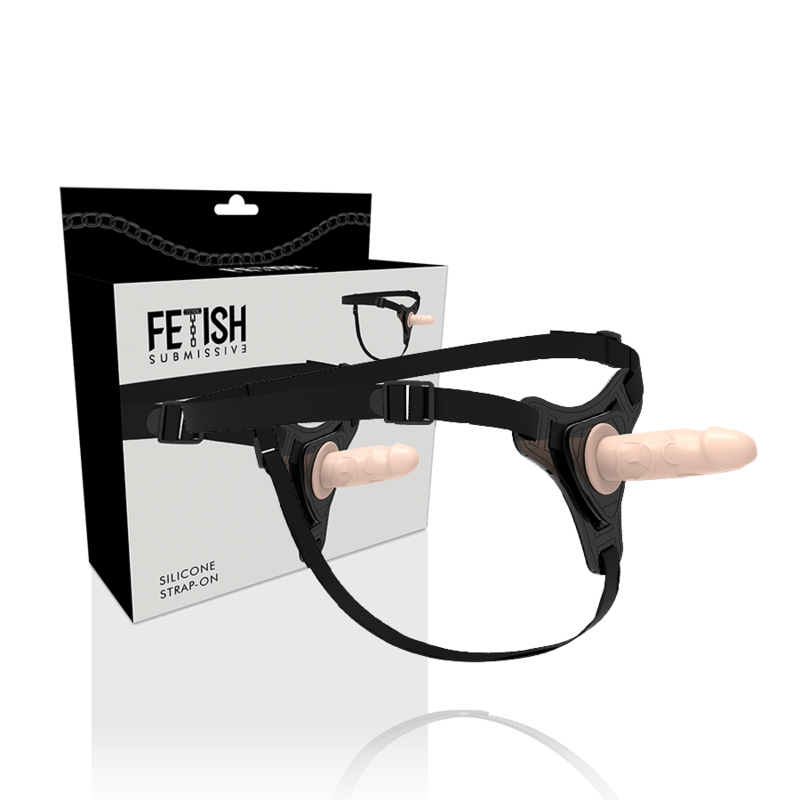 Fetish Submissive - Gode Ceinture Réaliste avec harnais Chair / 12,5 cm