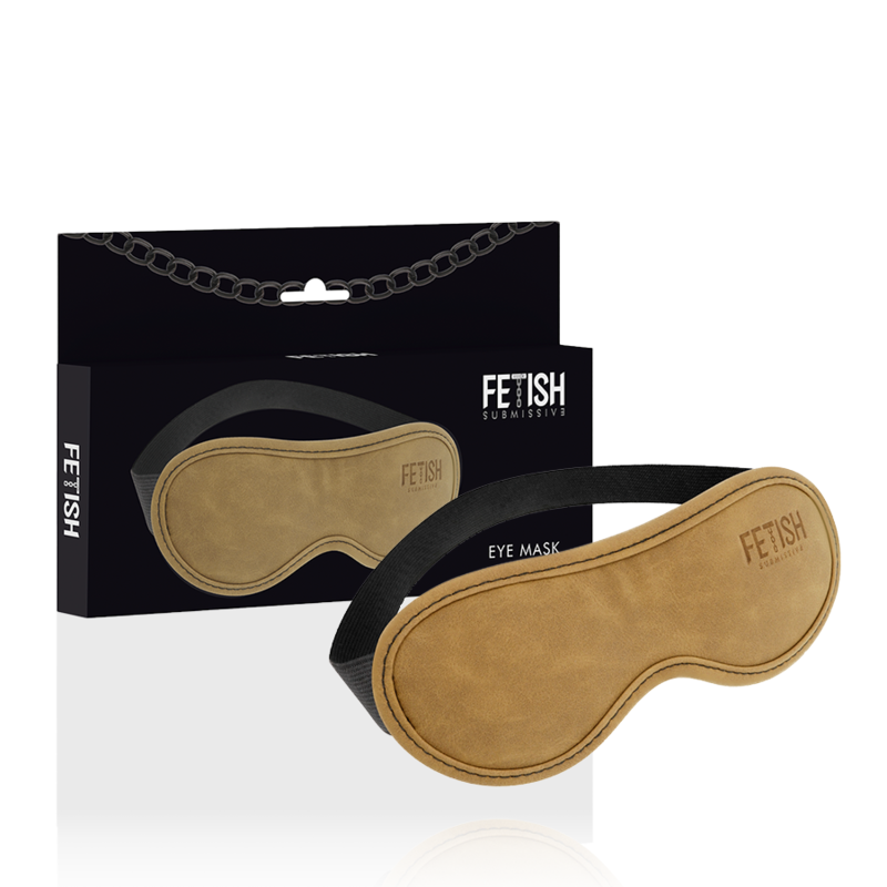 Fetish Submissive - Masque intégral BDSM en cuir végan - Beige