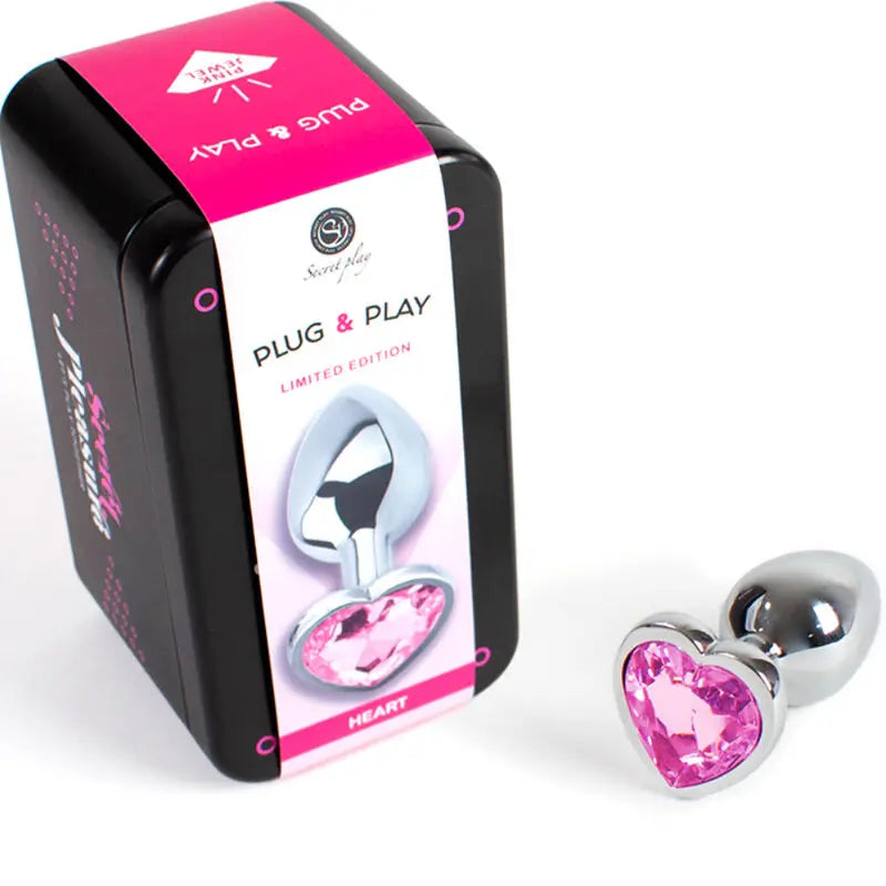 Secret Play – Plug Anal en forme de cœur fuchsia – 7 cm