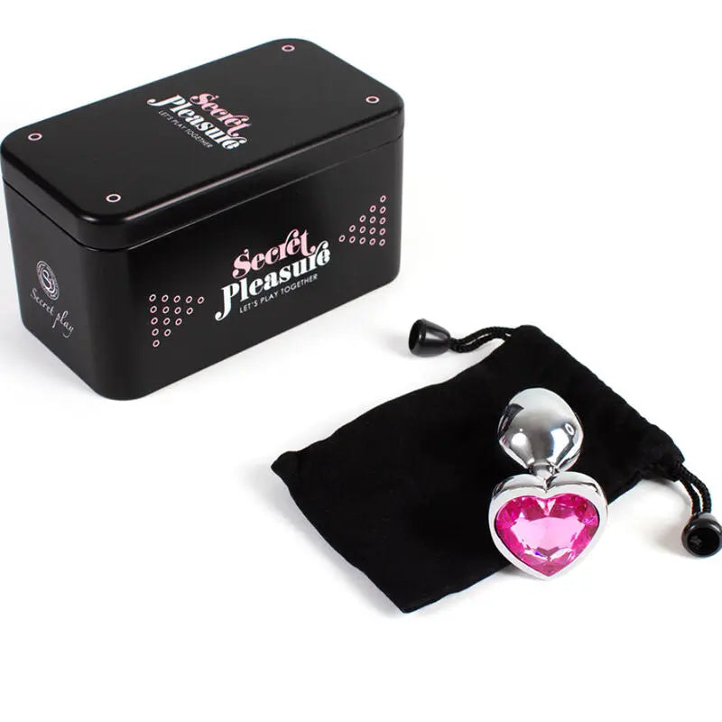 Secret Play – Plug Anal en forme de cœur fuchsia – 7 cm