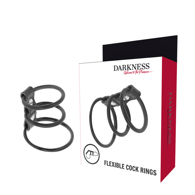 Anneaux Péniens Flexibles Ensemble de 3 - Darkness - Darkness