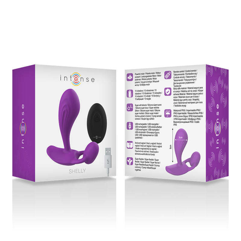 Plug Anal Vibrant Intense Shelly Violet avec Télécommande